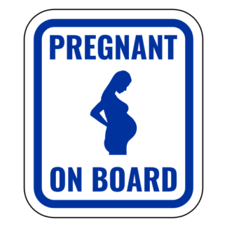 Pregnant On Board Sticker (Blue)